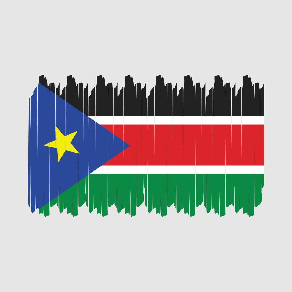zuiden Soedan vlag borstel vector