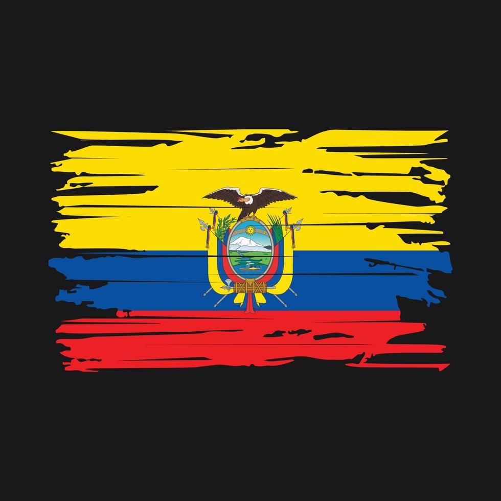 Ecuador vlag borstel vector
