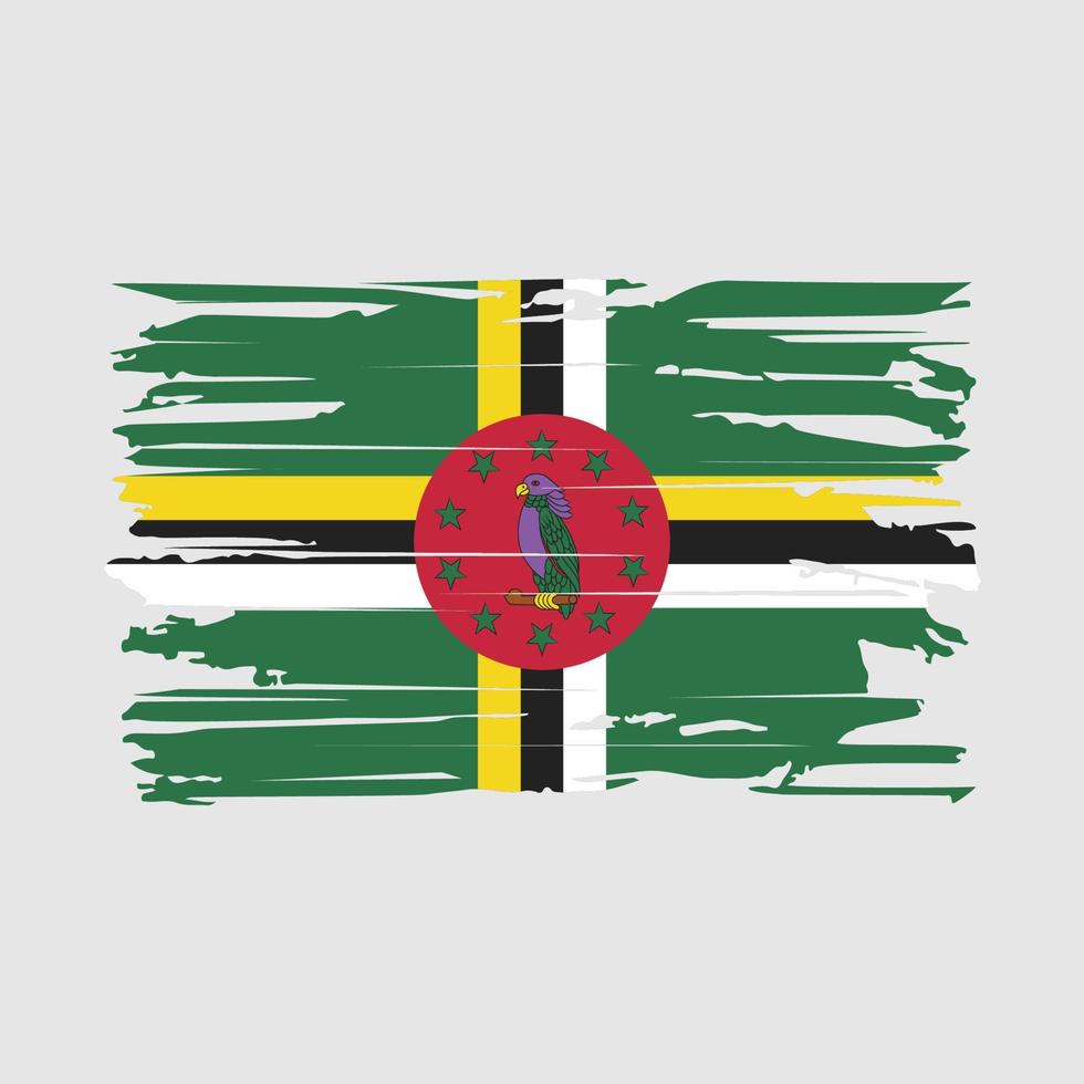 dominica vlag borstel vector