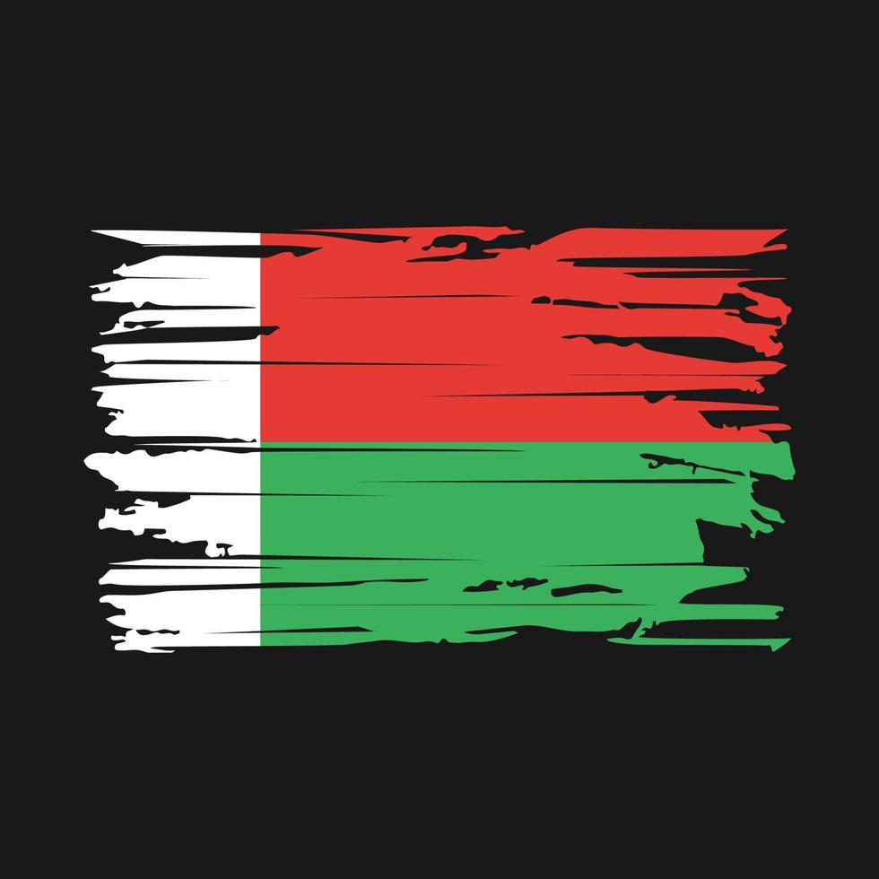 Madagascar vlag borstel vector