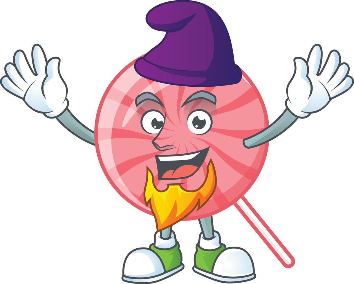 roze ronde lolly tekenfilm karakter stijl vector