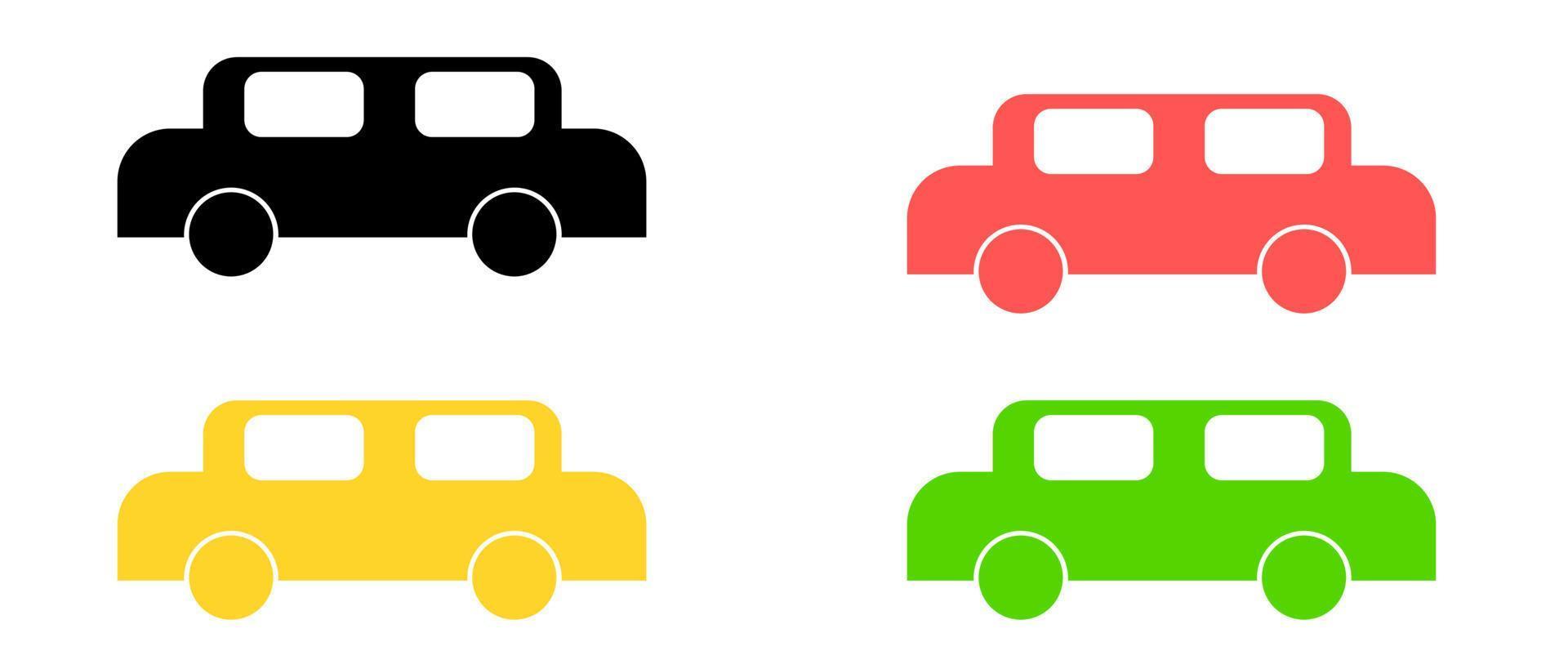 auto icoon. illustratie van divers modellen van auto's vector