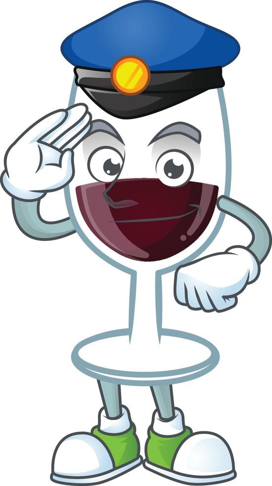 rood glas van wijn tekenfilm karakter stijl vector