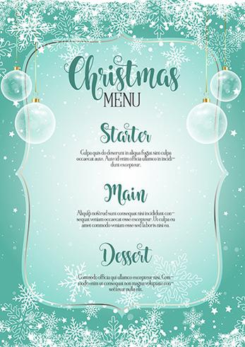 Decoratief kerstmenu vector