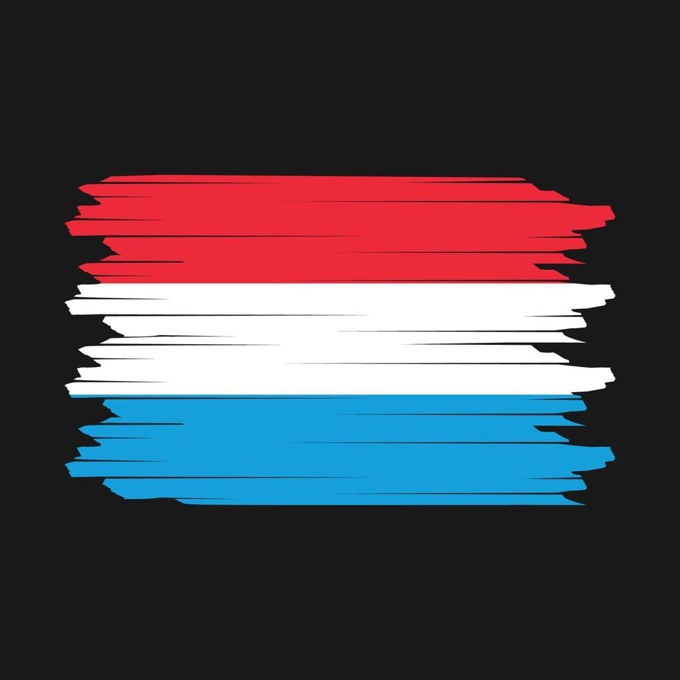 Luxemburg vlag borstel vector