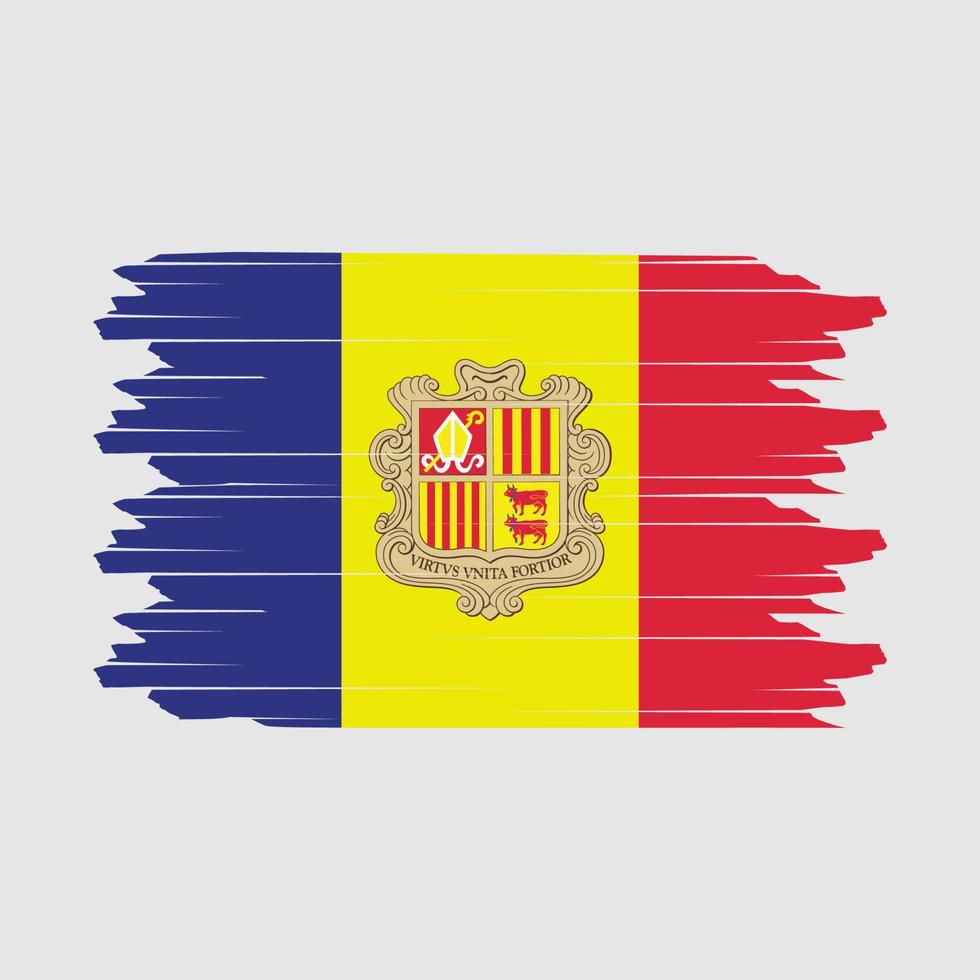 Andorra vlag borstel vector