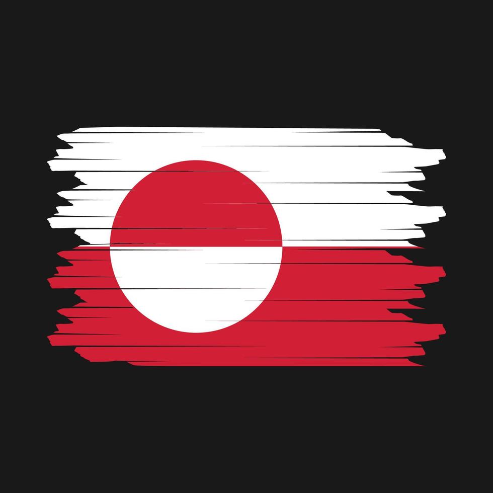 Groenland vlag borstel vector