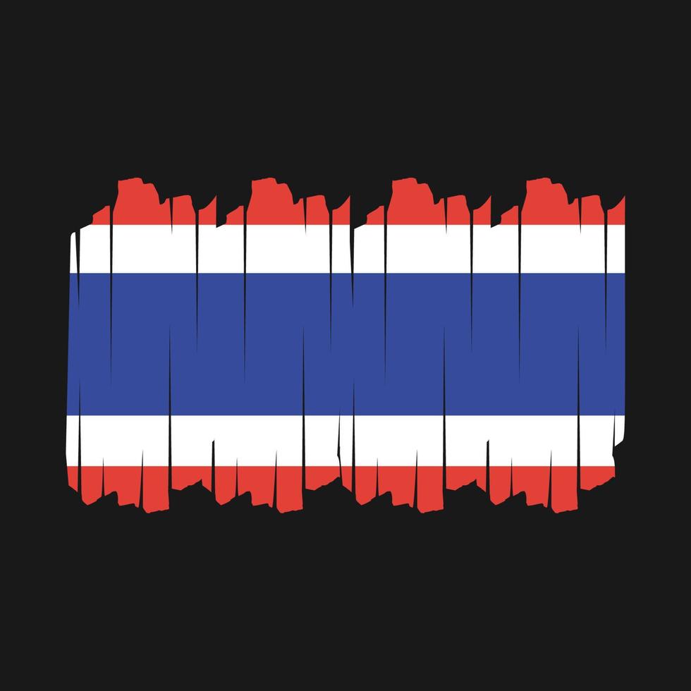 Thailand vlag borstel vector illustratie