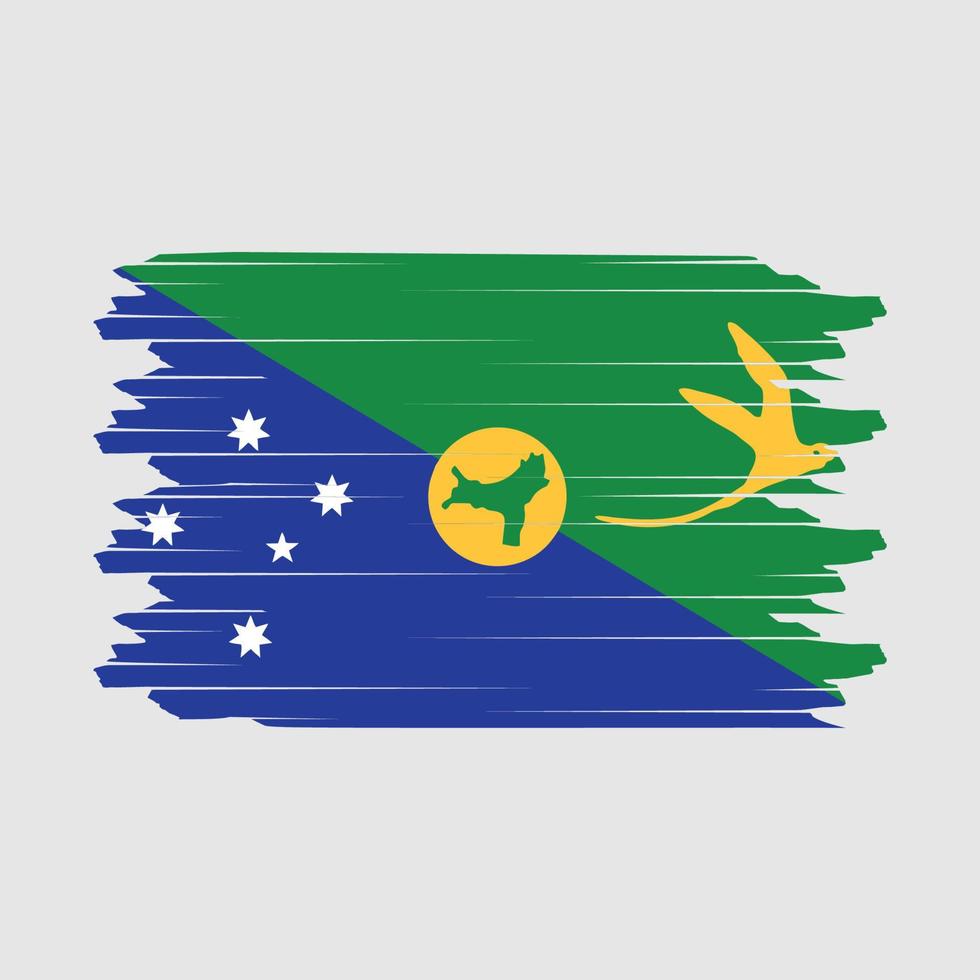 Kerstmis eilanden vlag borstel vector