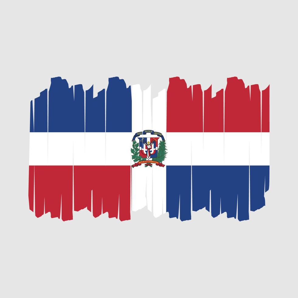 dominicaans republiek vlag borstel vector illustratie