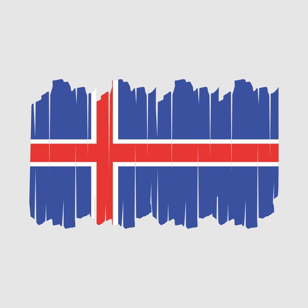 IJsland vlag borstel vector illustratie