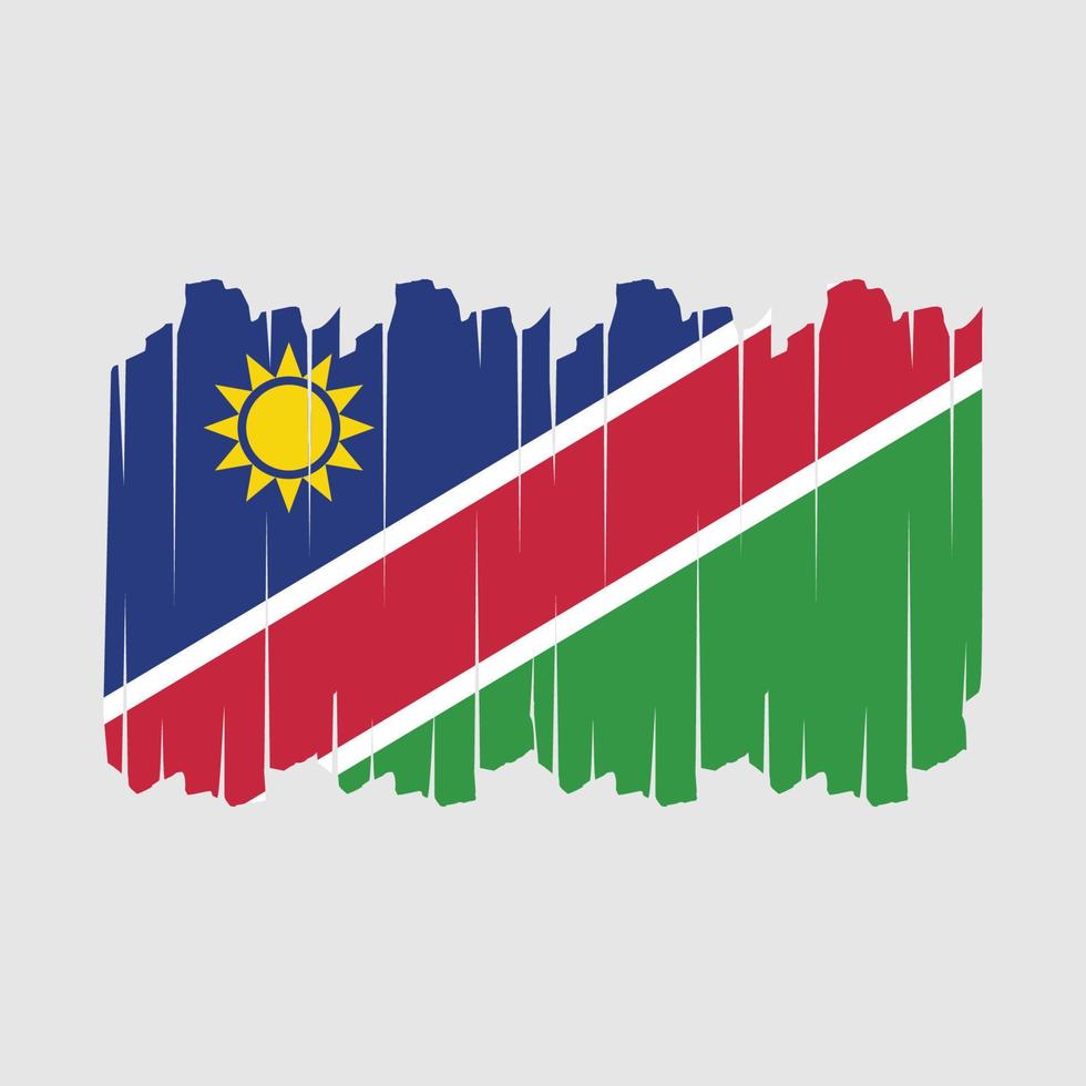 Namibië vlag borstel vector illustratie