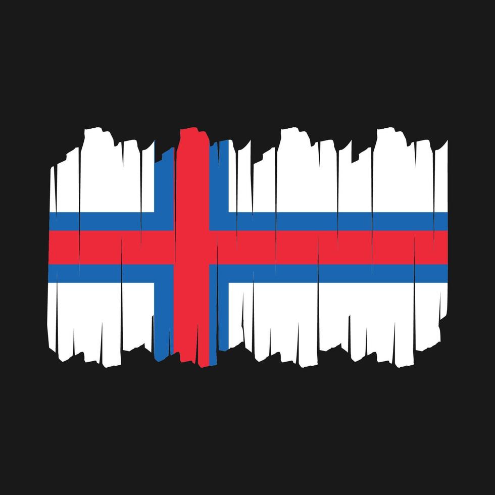 Faeröer eilanden vlag borstel vector illustratie