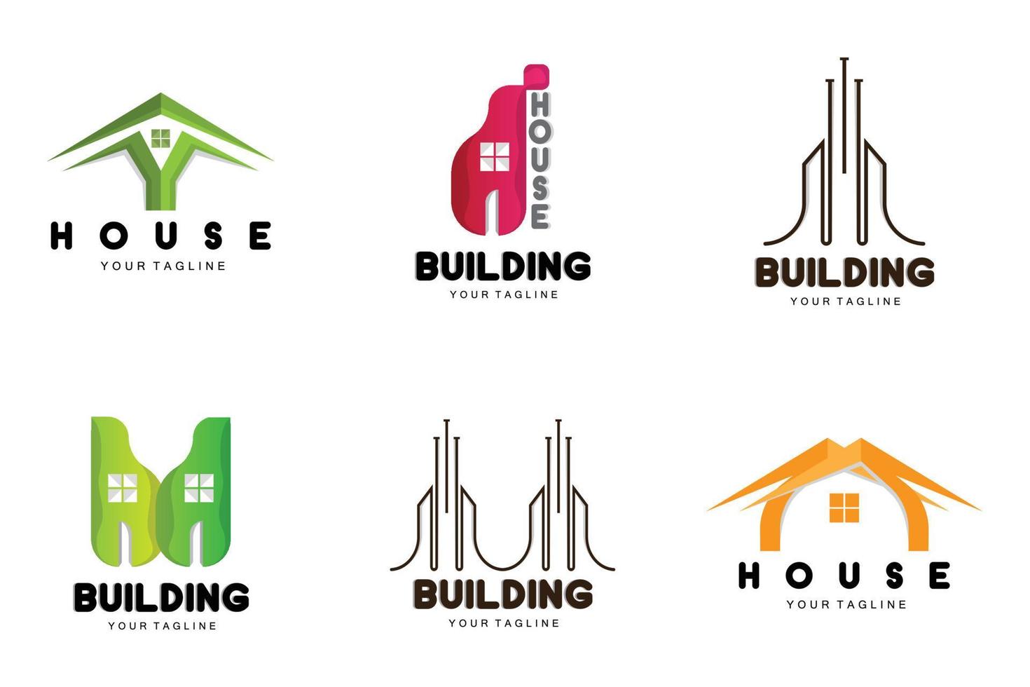 huis logo, gebouw meubilair ontwerp, bouw vector, eigendom merk icoon, echt landgoed, behuizing vector