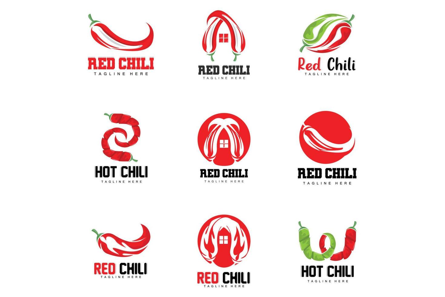 rood Chili logo, heet Chili paprika's vector, Chili tuin huis illustratie, bedrijf Product merk illustratie vector