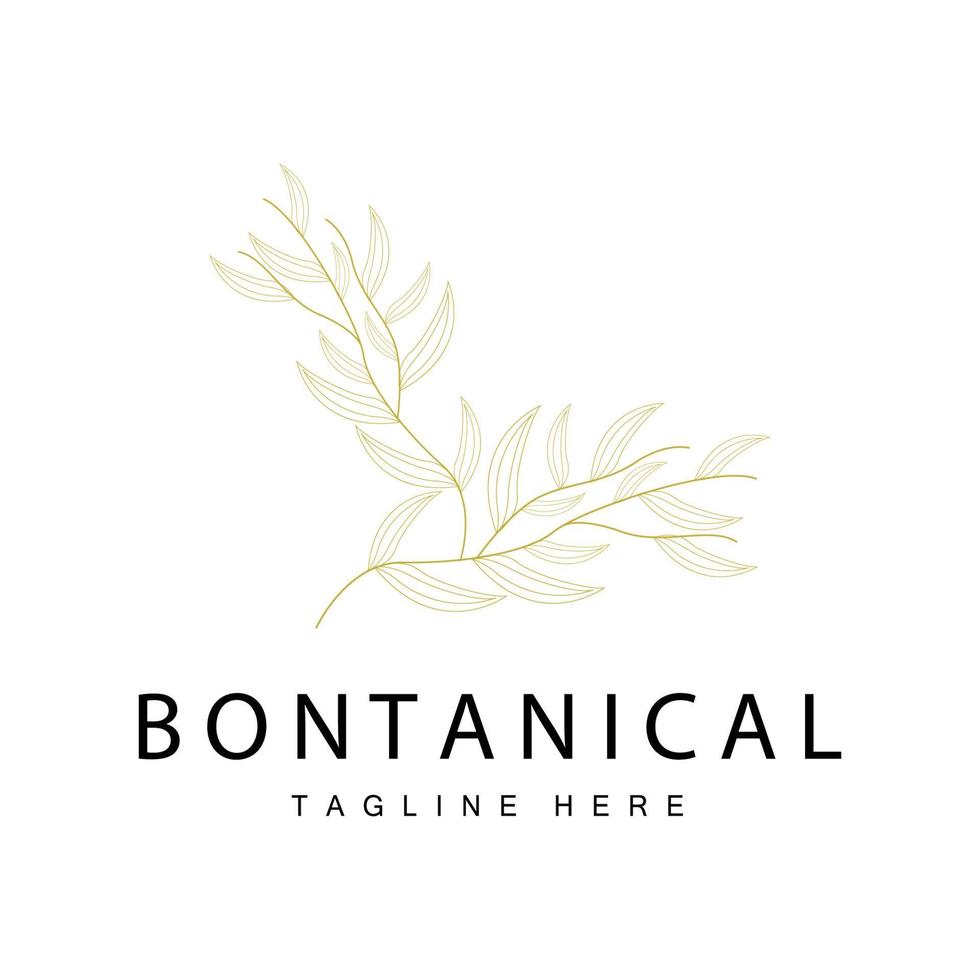 botanisch logo, natuur fabriek ontwerp, bloem fabriek icoon vector met lijn model-