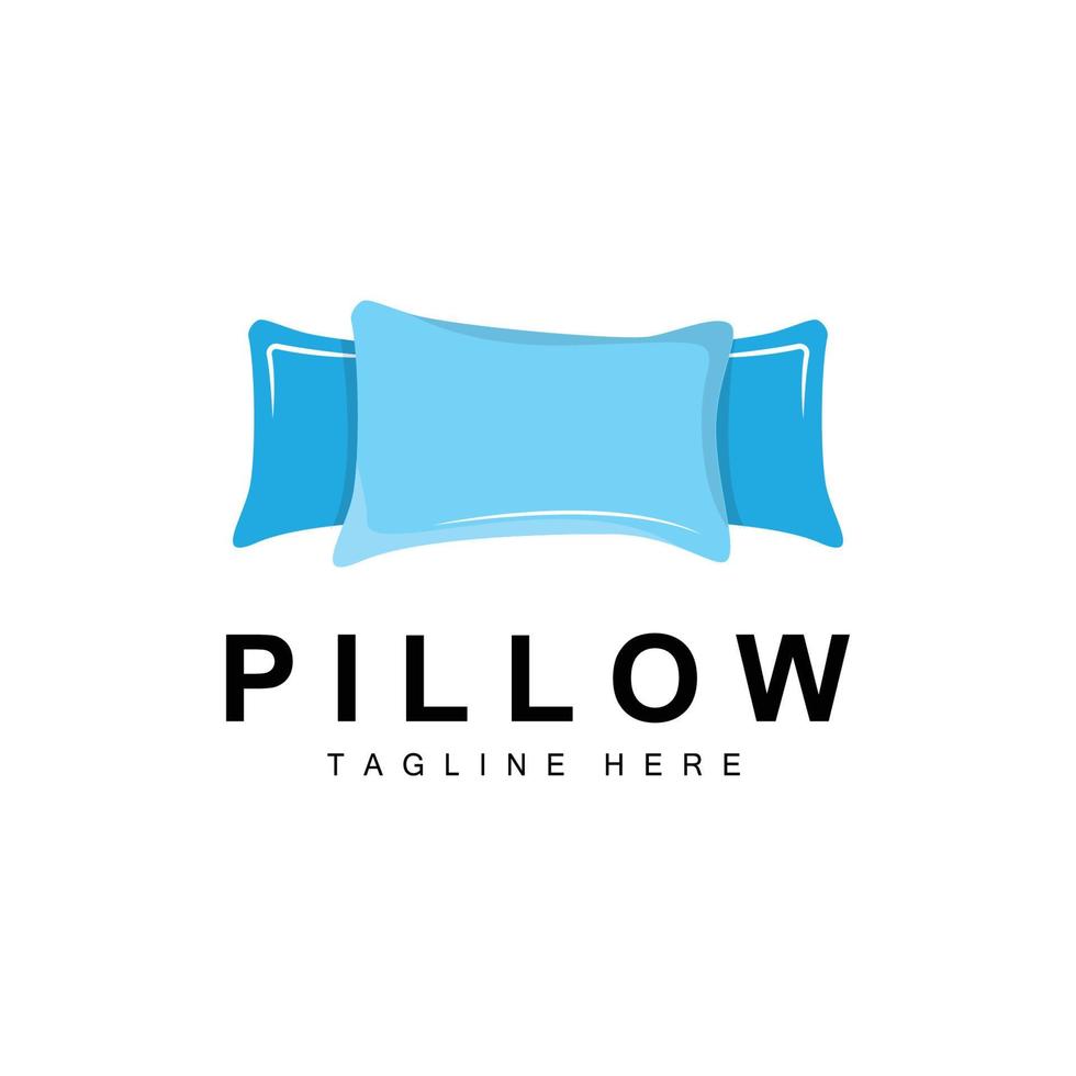 hoofdkussen logo, bed en slaap ontwerp, vector illustratie van droom icoon