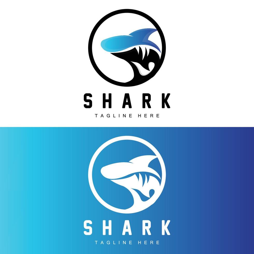 haai logo, wild vis vector illustratie, oceaan roofdier, Product merk ontwerp icoon