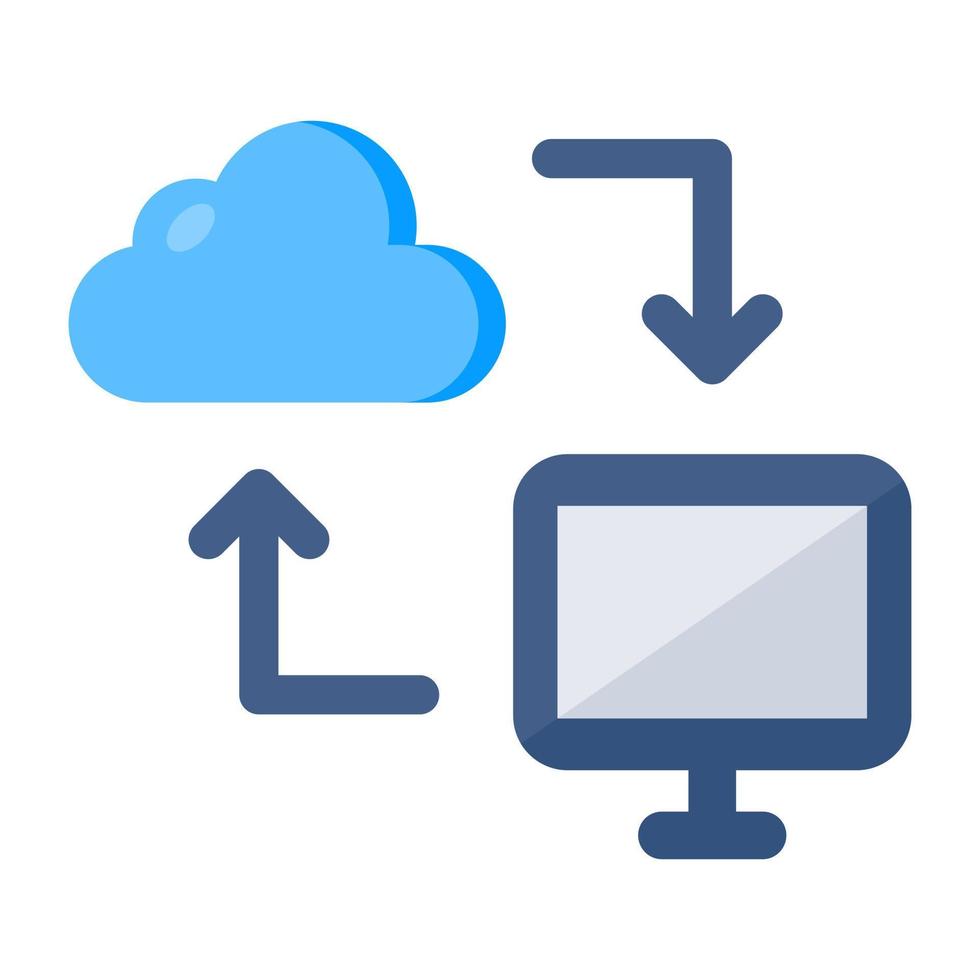 premium downloadpictogram van cloudcomputer vector