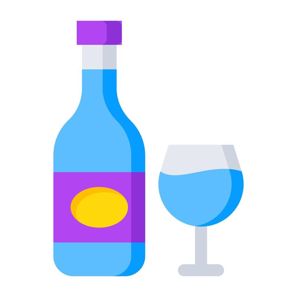 modern ontwerp icoon van wijn fles vector
