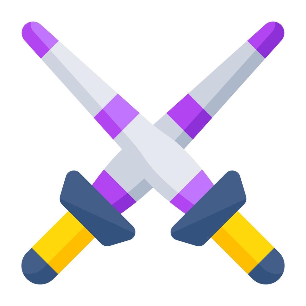 battle tool concept icoon, vector design of crossswords