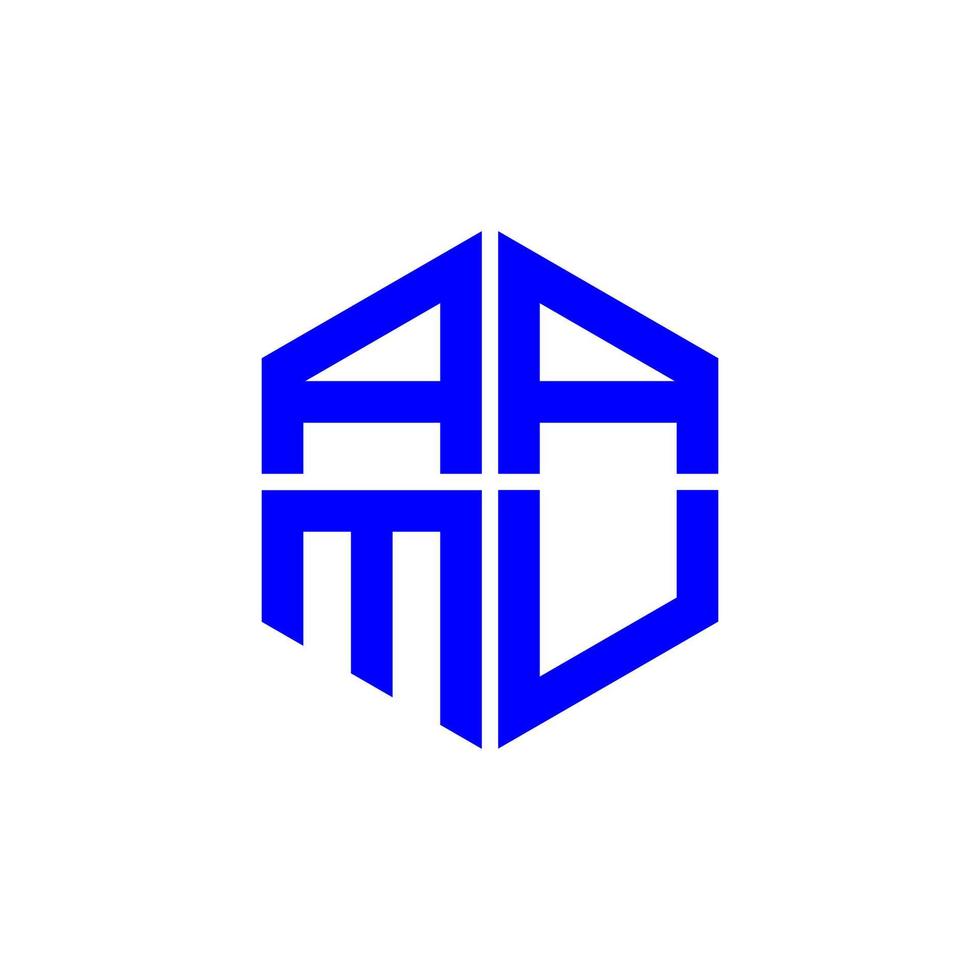 aamu brief logo creatief ontwerp met vector grafisch, aamu gemakkelijk en modern logo.