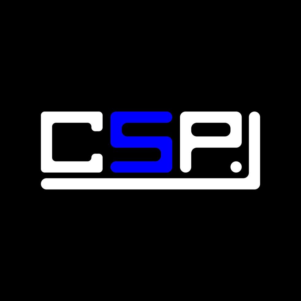 csp brief logo creatief ontwerp met vector grafisch, csp gemakkelijk en modern logo.