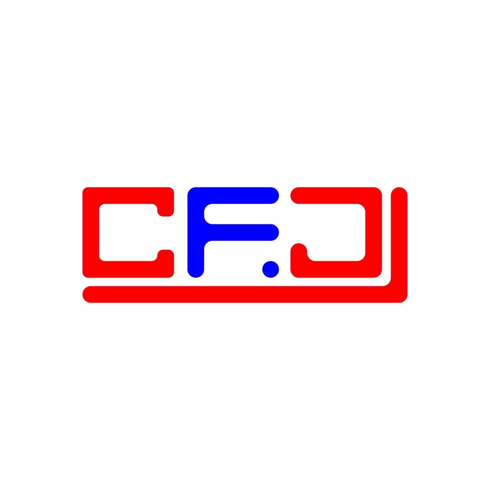 cfj brief logo creatief ontwerp met vector grafisch, cfj gemakkelijk en modern logo.