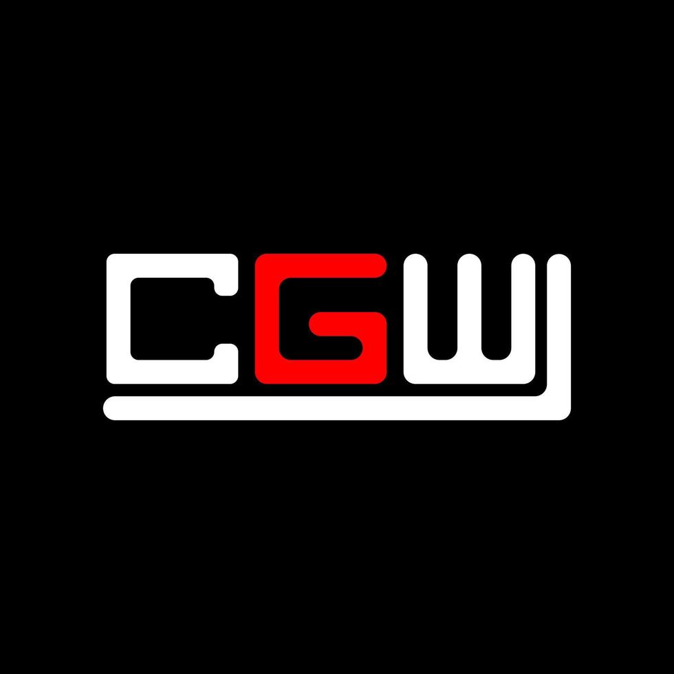 cgw brief logo creatief ontwerp met vector grafisch, cgw gemakkelijk en modern logo.