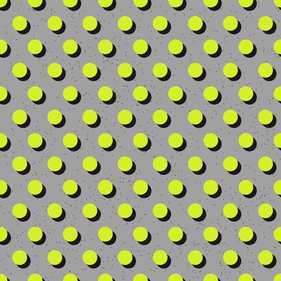 abstracte naadloze heldergroene polka dot patroon op grijze achtergrond vector