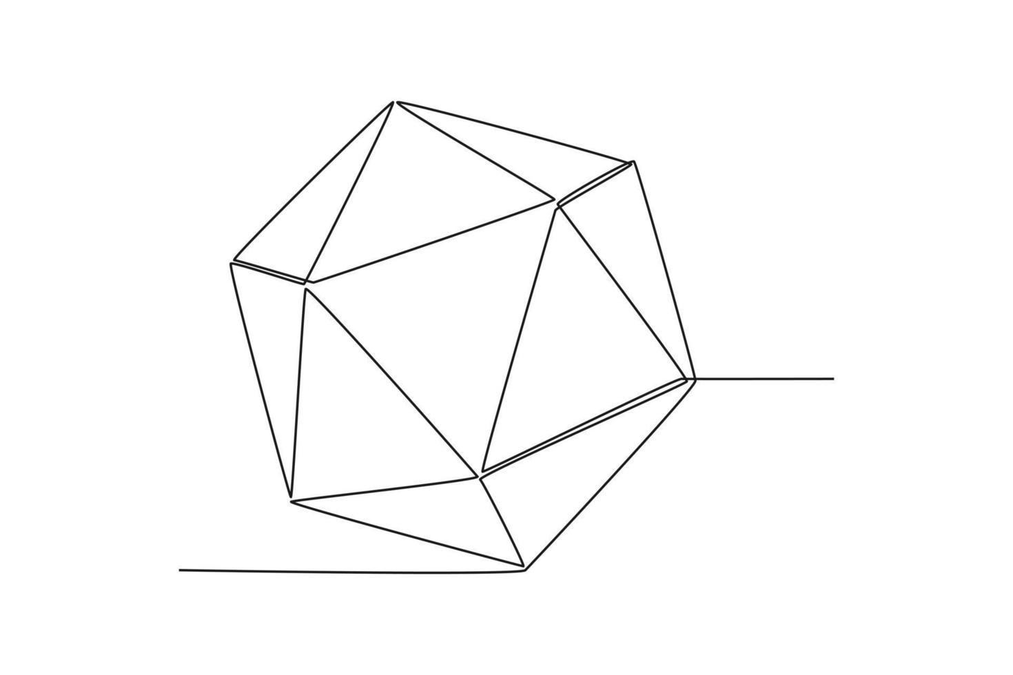 single een lijn tekening diamant. meetkundig vormen concept. doorlopend lijn trek ontwerp grafisch vector illustratie.