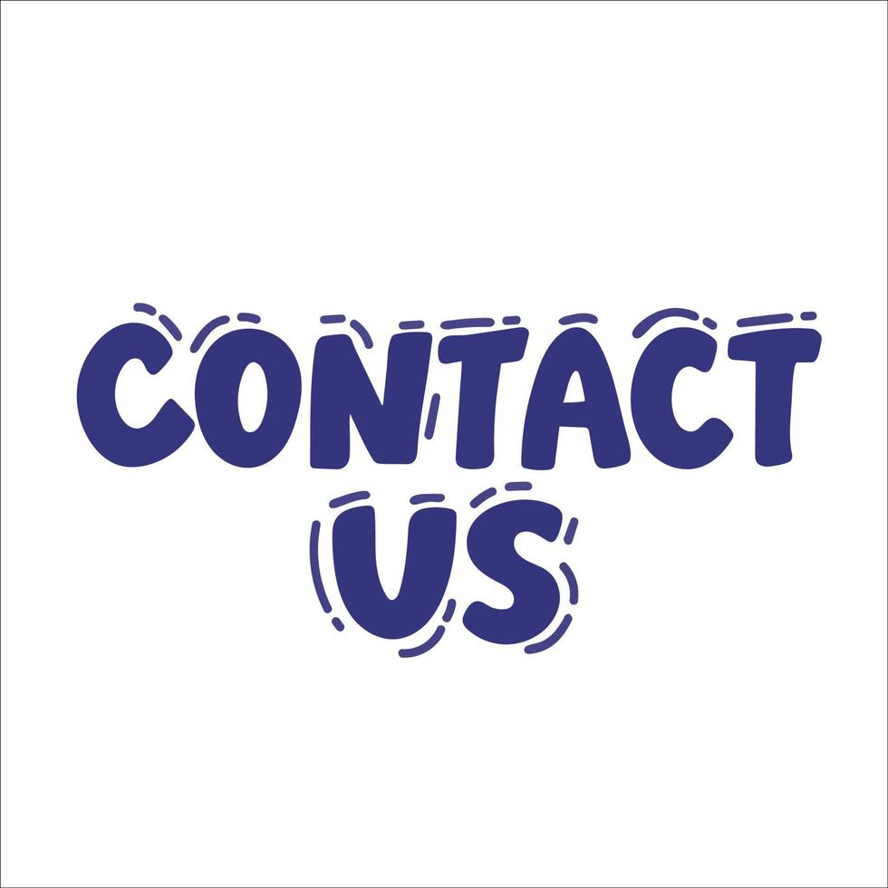 contact ons geïsoleerd Aan wit. contact ons sticker. contact ons dunschiller. contact ons teken vector