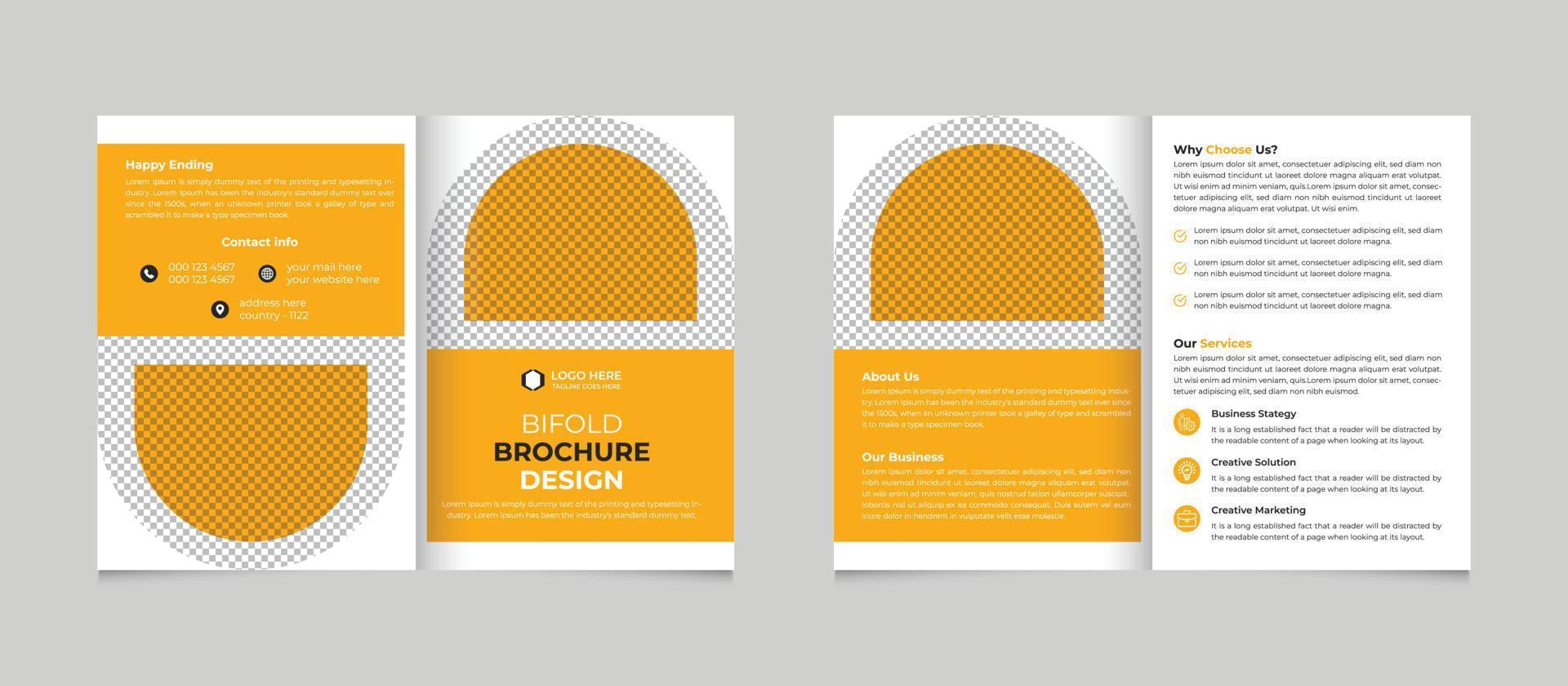 modern zakelijke bedrijf tweevoudig brochure sjabloon vrij vector
