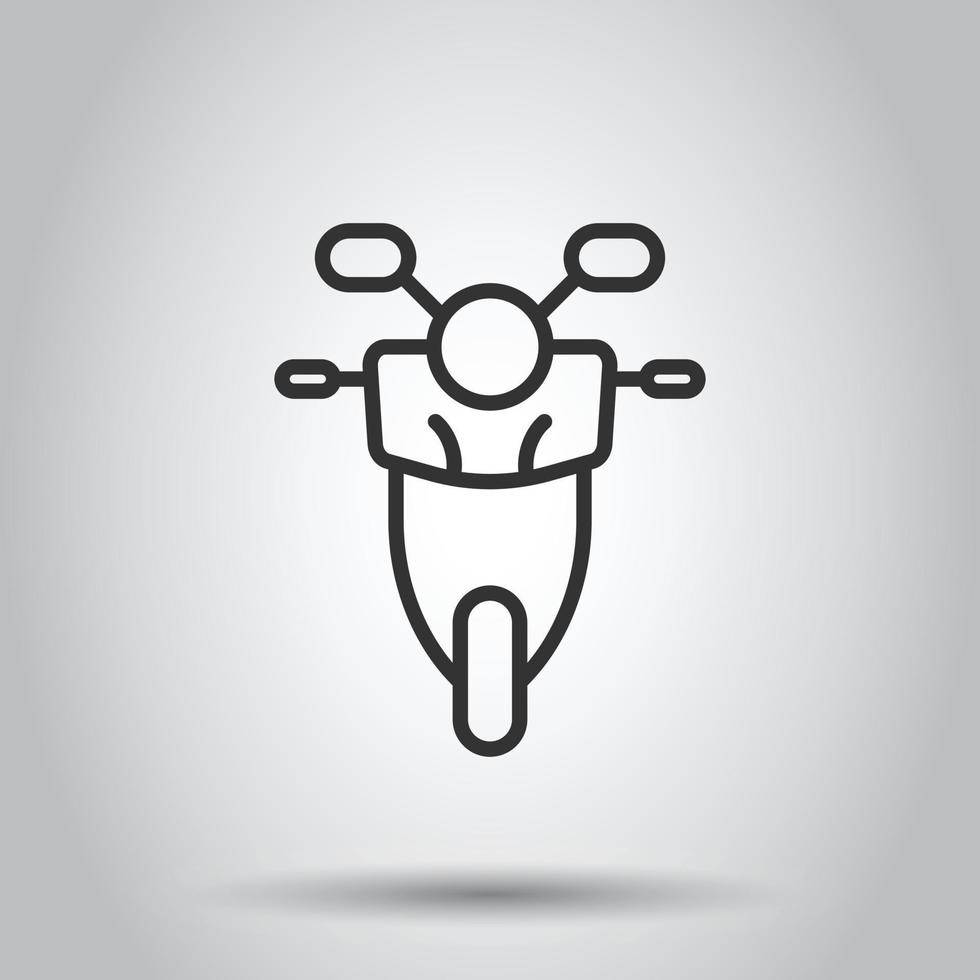 motor icoon in vlak stijl. scooter vector illustratie Aan wit geïsoleerd achtergrond. bromfiets voertuig bedrijf concept.