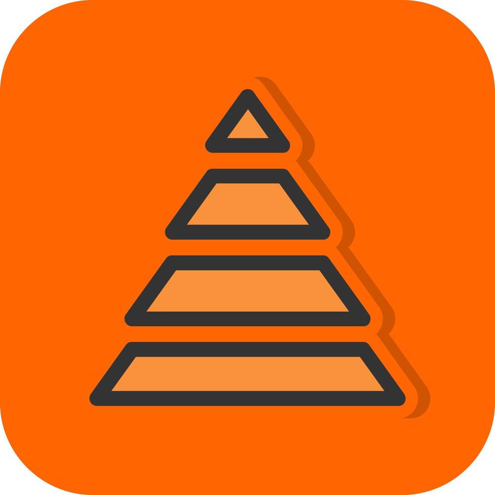 piramide tabel vector icoon ontwerp