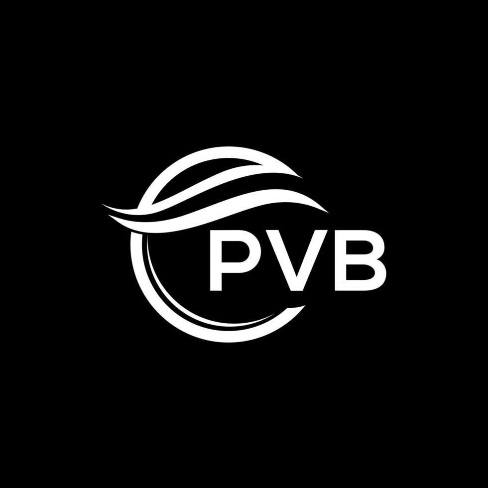 pvb brief logo ontwerp Aan zwart achtergrond. pvb creatief cirkel logo. pvb initialen brief logo concept. pvb brief ontwerp. vector