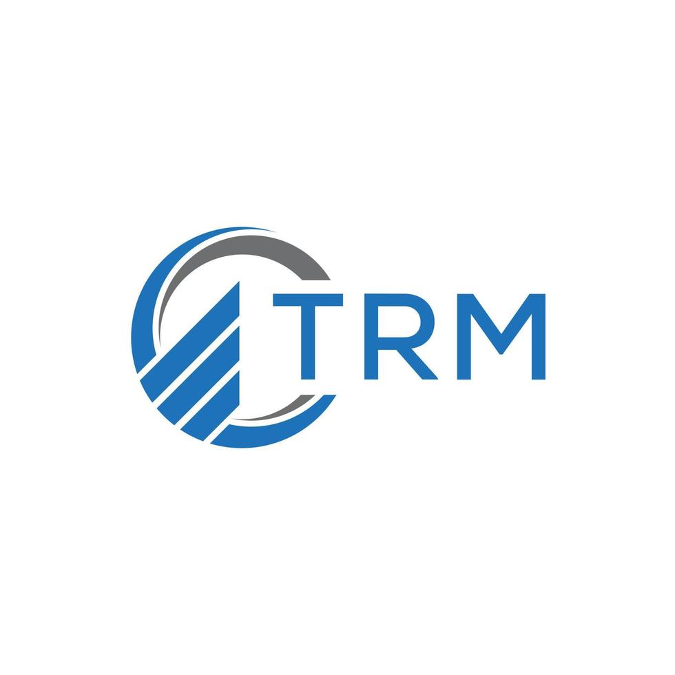 trm vlak accounting logo ontwerp Aan wit achtergrond. trm creatief initialen groei diagram brief logo concept.trm bedrijf financiën logo ontwerp. vector