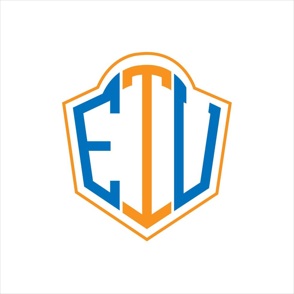 etu abstract monogram schild logo ontwerp Aan wit achtergrond. etu creatief initialen brief logo. vector