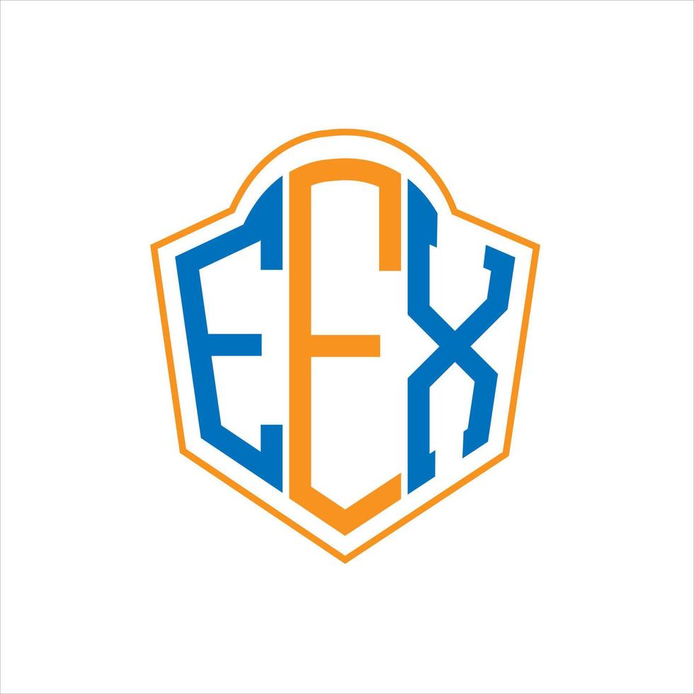 eex abstract monogram schild logo ontwerp Aan wit achtergrond. eex creatief initialen brief logo. vector