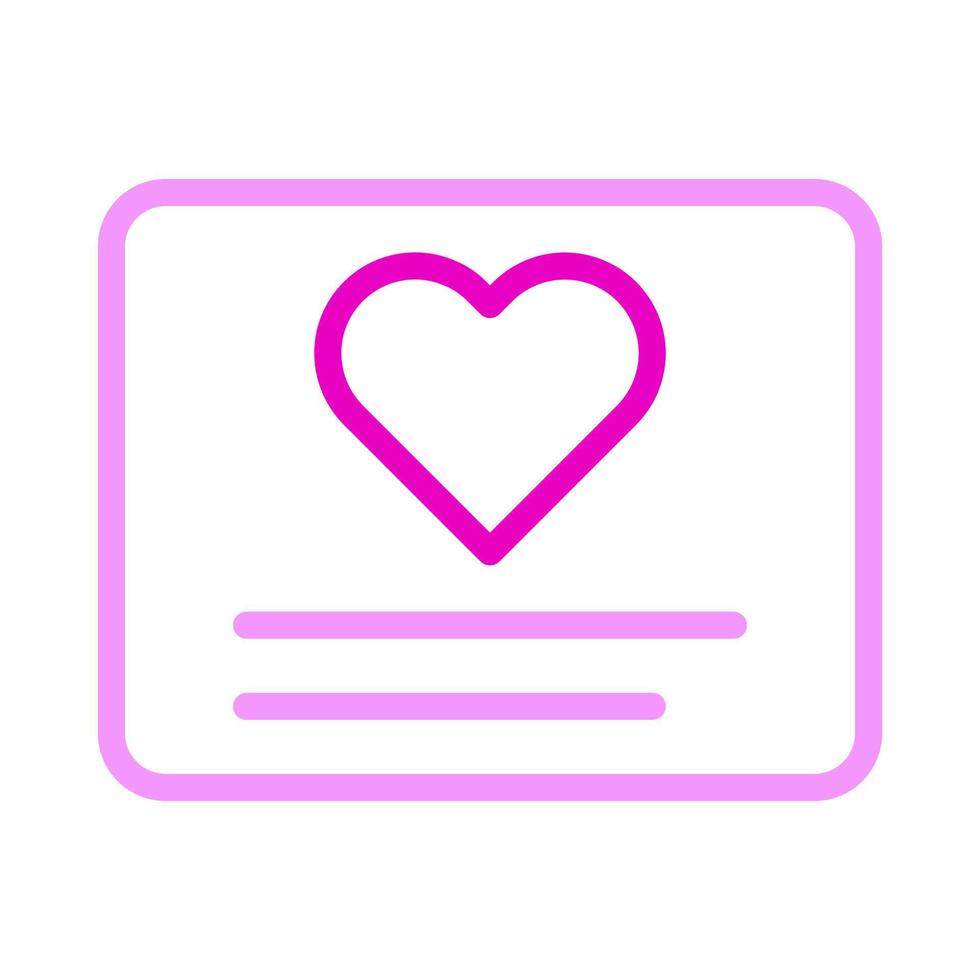 kaart krijgen icoon duokleur roze stijl Valentijn illustratie vector element en symbool perfect.