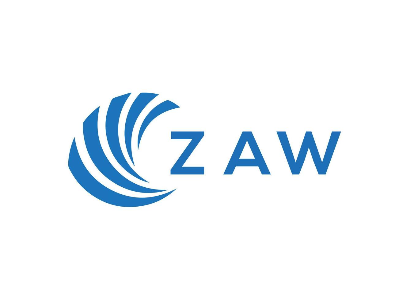 zaw brief logo ontwerp Aan wit achtergrond. zaw creatief cirkel brief logo concept. zaw brief ontwerp. vector