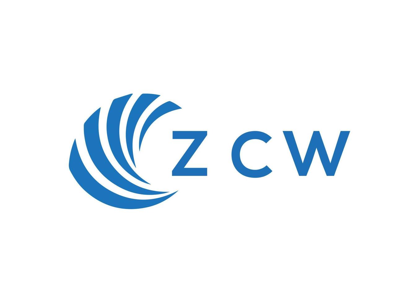 zcw brief logo ontwerp Aan wit achtergrond. zcw creatief cirkel brief logo concept. zcw brief ontwerp. vector