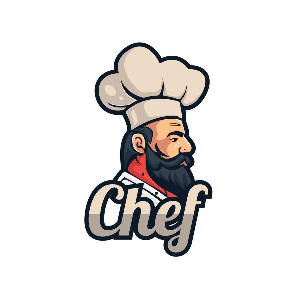 professioneel restaurant chef logo. vector illustratie voor voedsel industrie chef karakter.