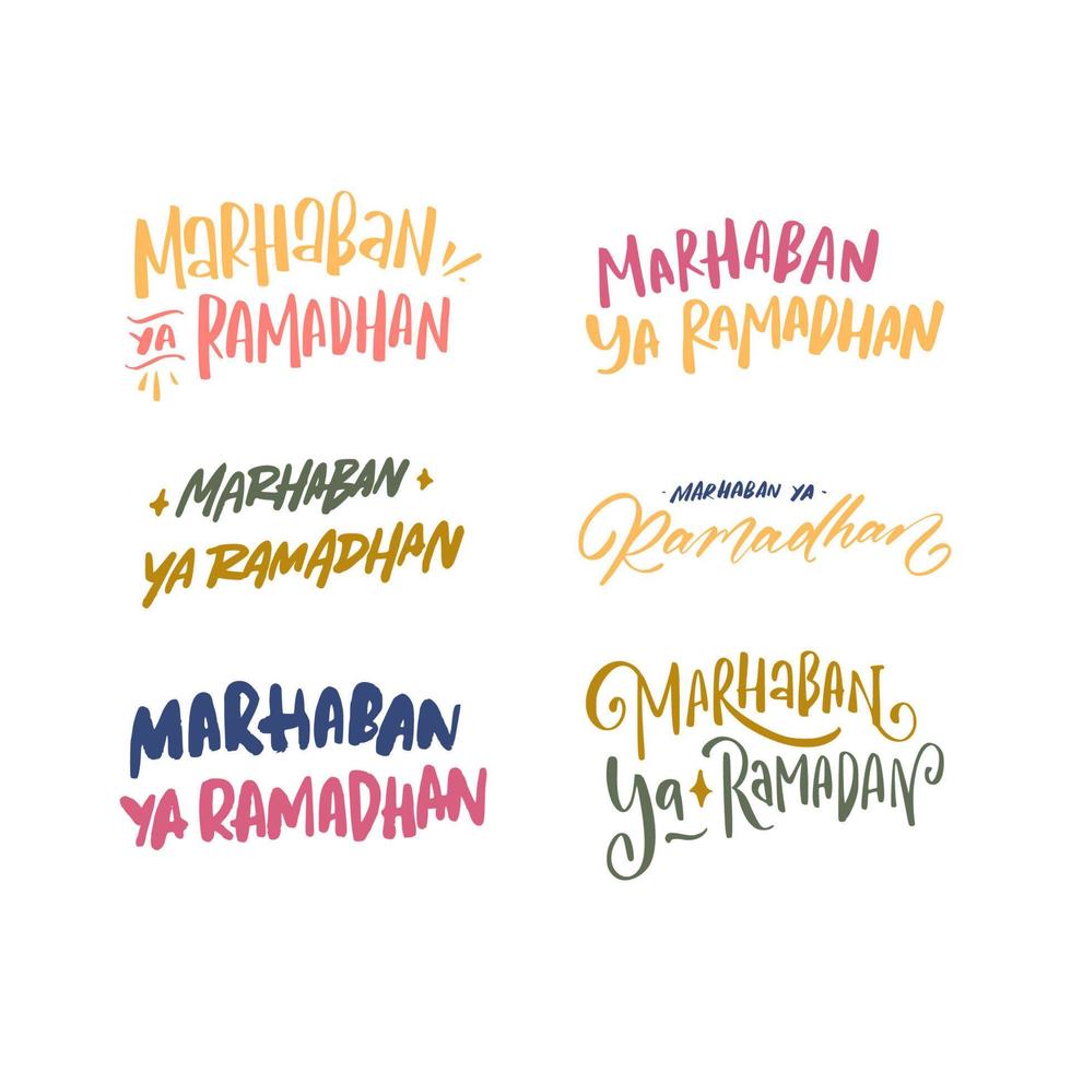 Ramadan belettering typografie vector