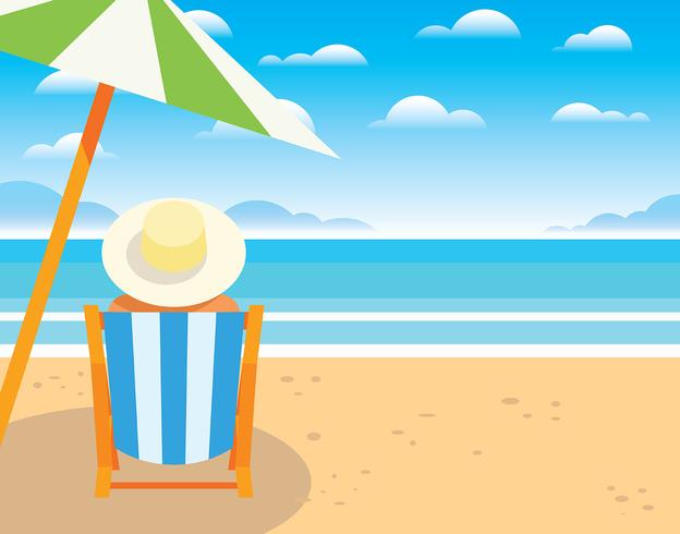 Strand vakantie illustratie vector