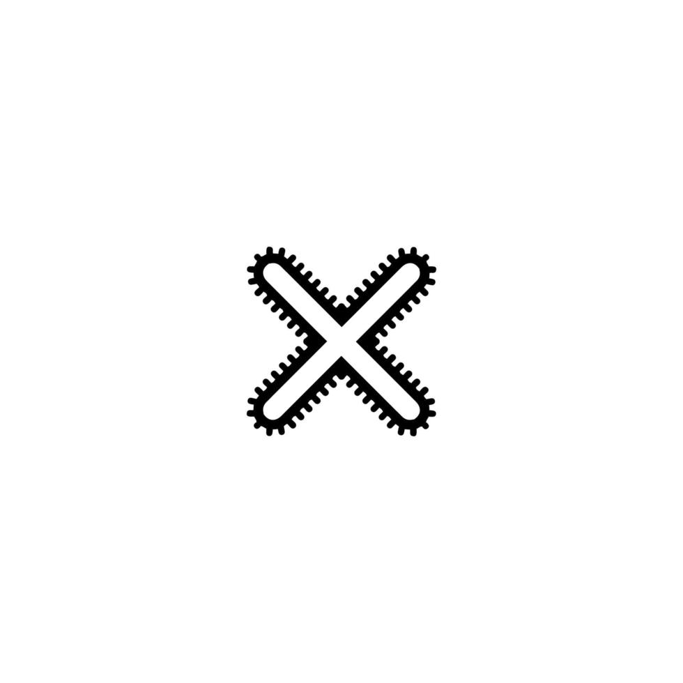 X icoon. gemakkelijk stijl Gevaar poster achtergrond symbool. X merk logo ontwerp element. X t-shirt afdrukken. vector voor sticker.