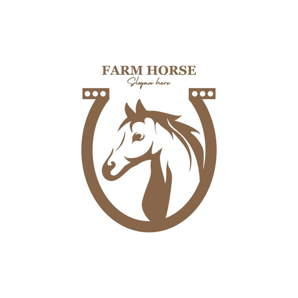 paard silhouet voor wijnoogst retro western land boerderij boerderij logo ontwerp vector