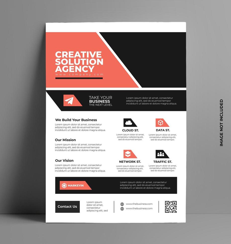 corporate flyer lay-out sjabloon in a4-formaat. vector