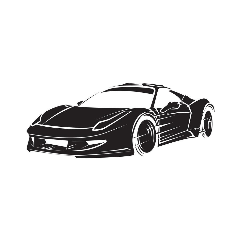 sport auto zwart illustratie vector