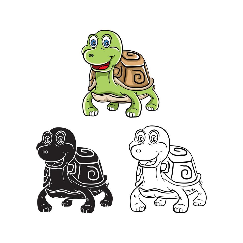 schildpadden illustratie verzameling Aan wit achtergrond vector